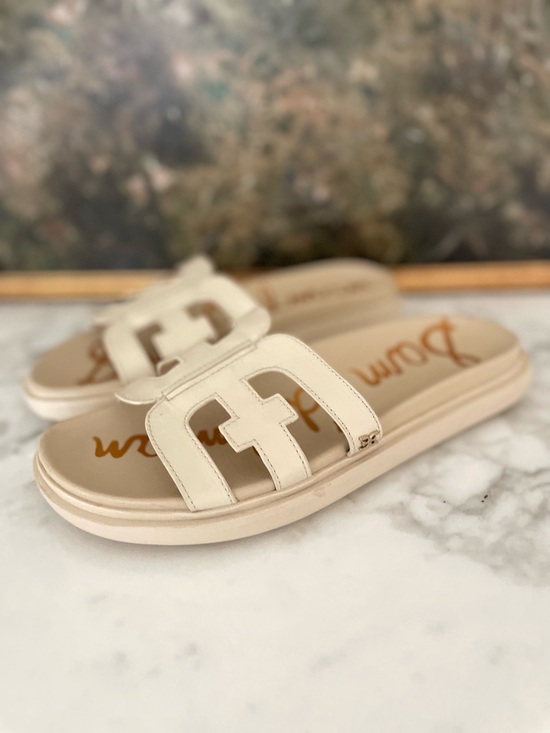 Sam Edelman Shoes - Sam Edelman Valeri Leather Slide Sandals size 8.5 ivory cream